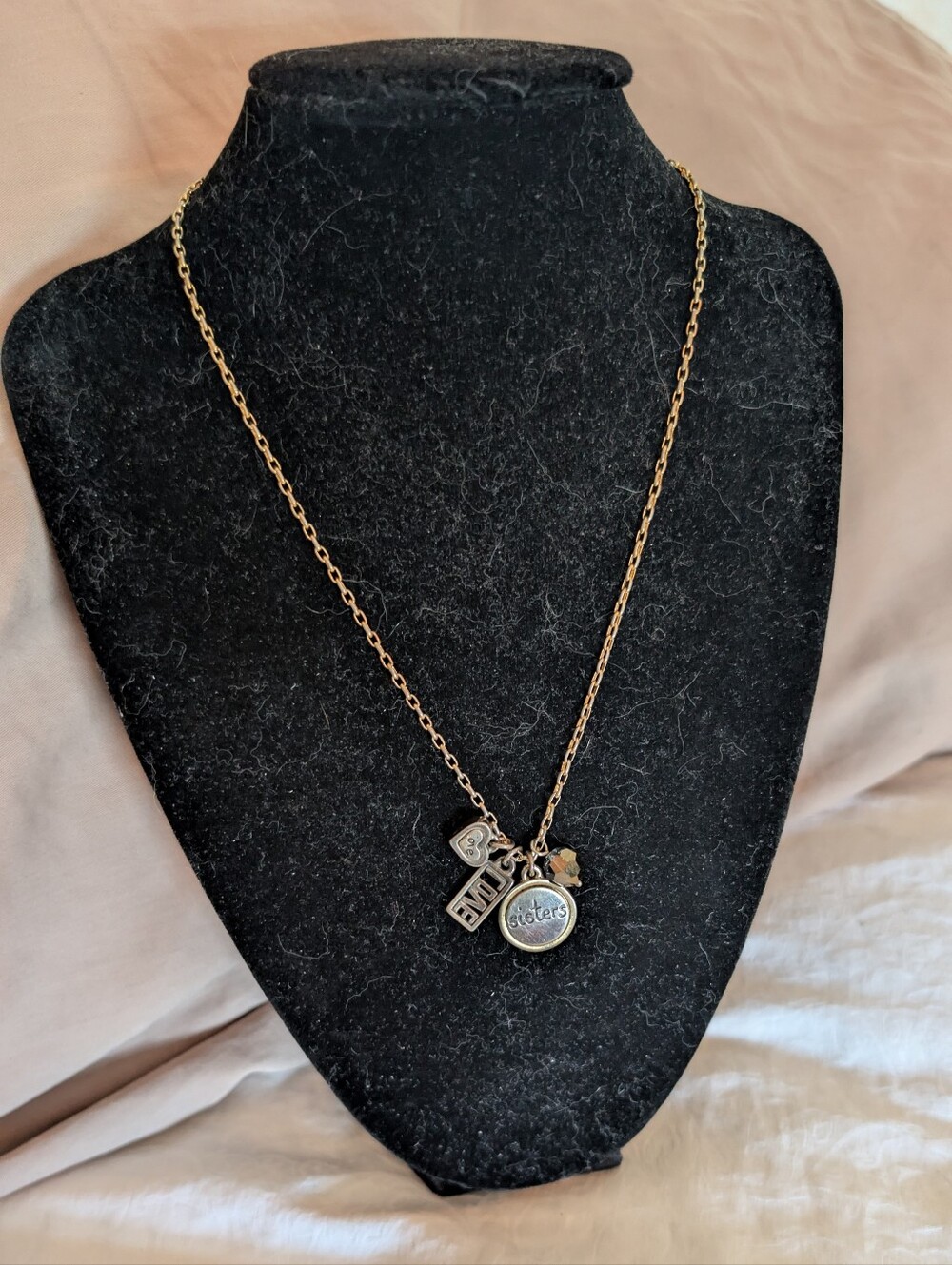 Brighton Gold-Tone Sisters Charm Necklace - Inspirational Pendant